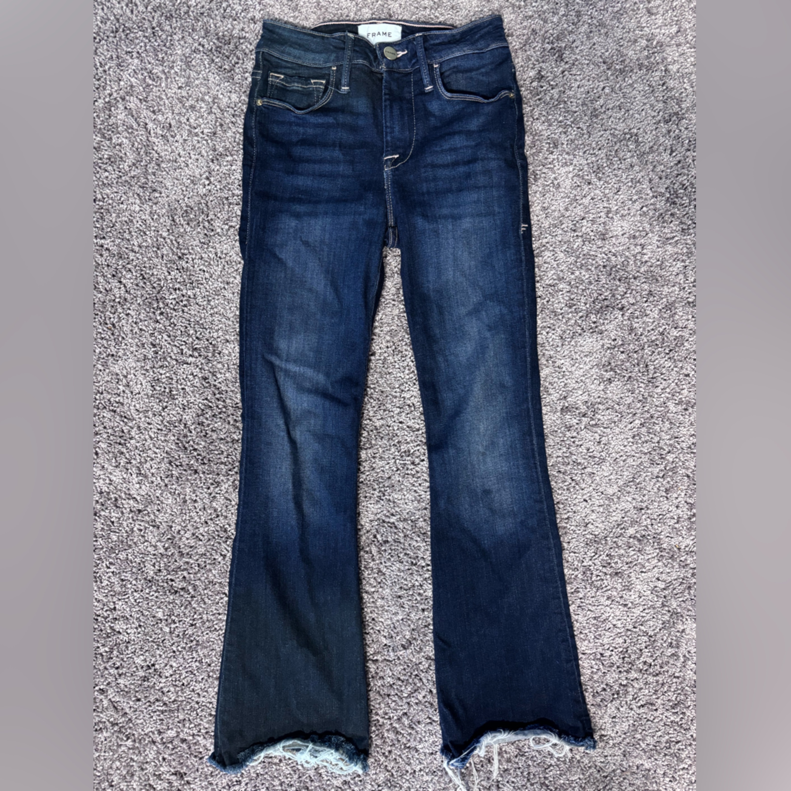 Frame Denim Indigo Straight Leg Jeans Frame Denim Indigo Straight Leg Jeans
